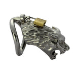 Steel Lion Chastity Cage