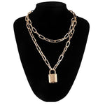Gold Plated Padlock Necklace