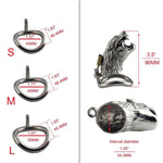 Steel Lion Chastity Cage