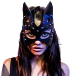 Leatherette Cat Mask